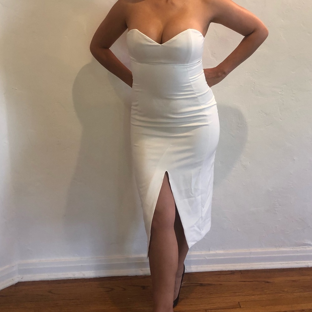 White Pencil Dress - House of CB
